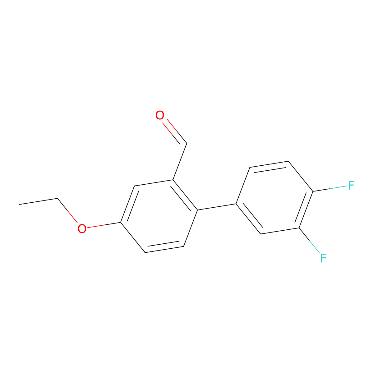 4-Ethoxy-3',4'-difluoro[1,1'-biphenyl]-2-carboxaldehyde molecular structure, CAS 1350762-02-5