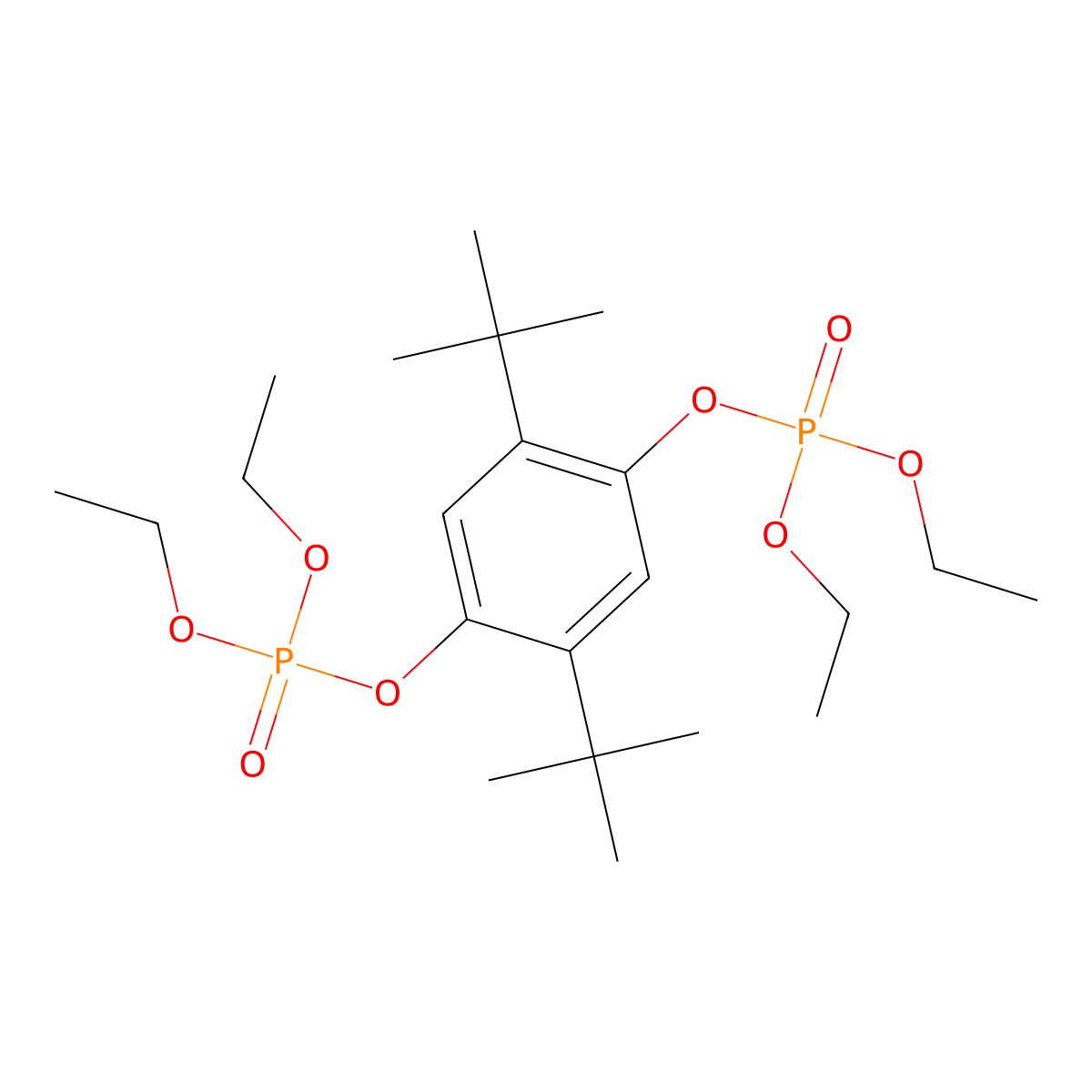 2,5-Di-t-butyl-1,4-phenylene tetraethyl bis(phosphonate) molecular structure, CAS 1350767-15-5