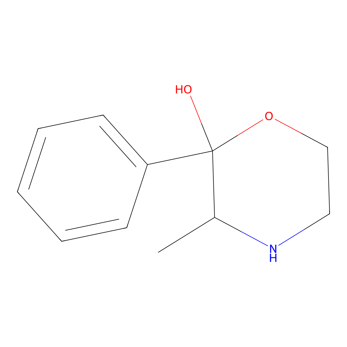 3-Methyl-2-phenylmorpholin-2-ol molecular structure, CAS 1350768-19-2