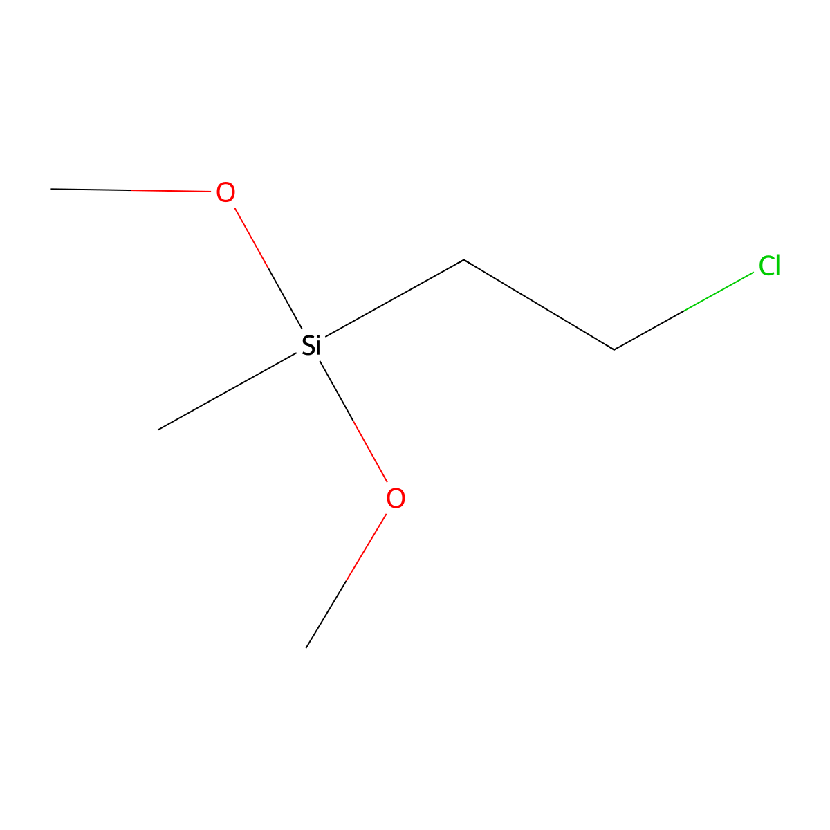 Silane, (2-chloroethyl)dimethoxymethyl- molecular structure, CAS 13508-51-5