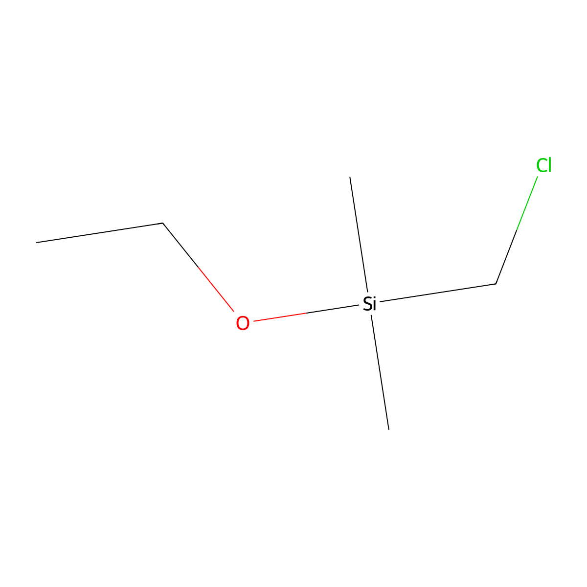 (Chloromethyl)ethoxydimethylsilane molecular structure, CAS 13508-53-7