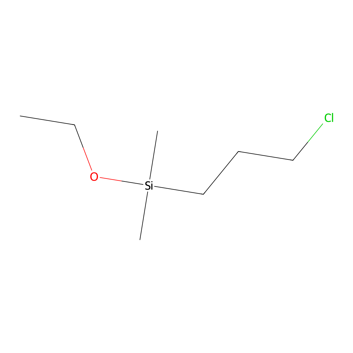 (3-Chloropropyl)ethoxydimethylsilane molecular structure, CAS 13508-63-9