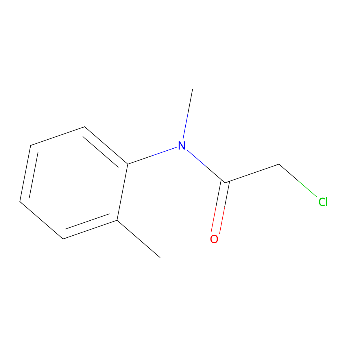 2-chloro-N-methyl-N-(2-methylphenyl)acetamide molecular structure, CAS 13508-78-6