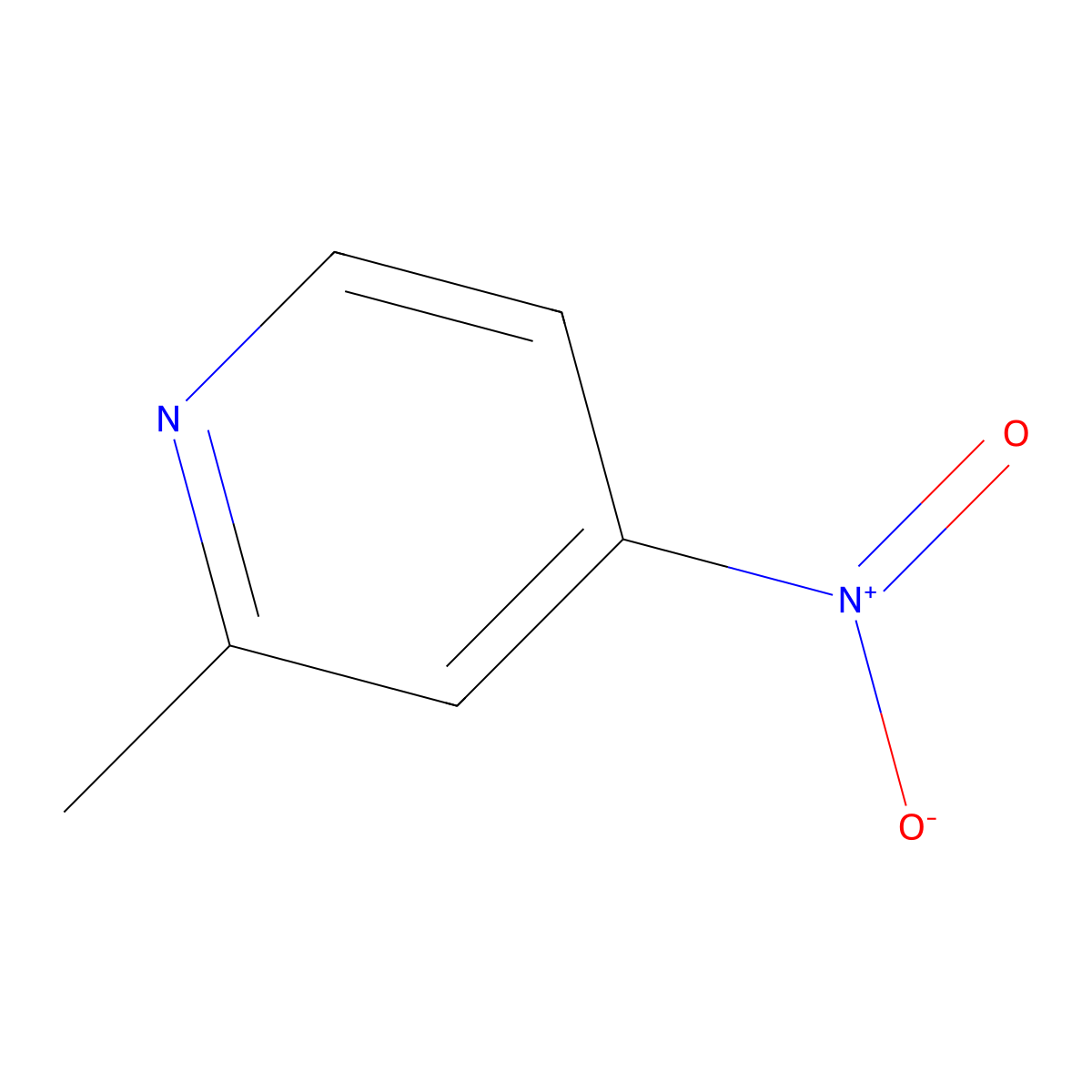 Pyridine, 2-methyl-4-nitro- molecular structure, CAS 13508-96-8