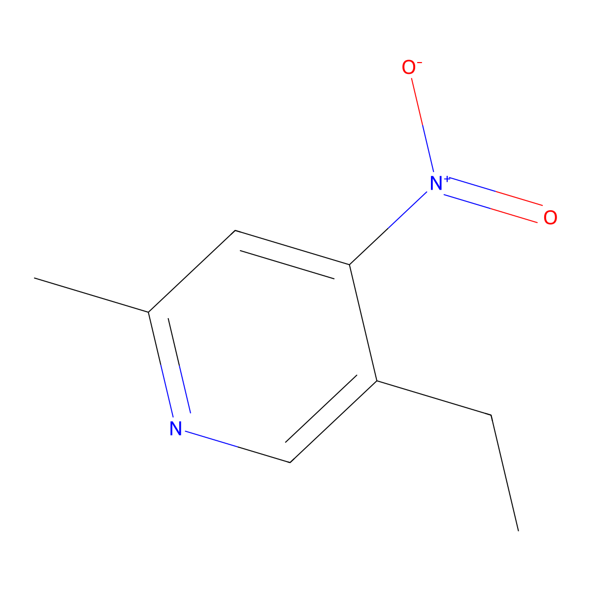 5-Ethyl-2-methyl-4-nitropyridine molecular structure, CAS 13508-97-9