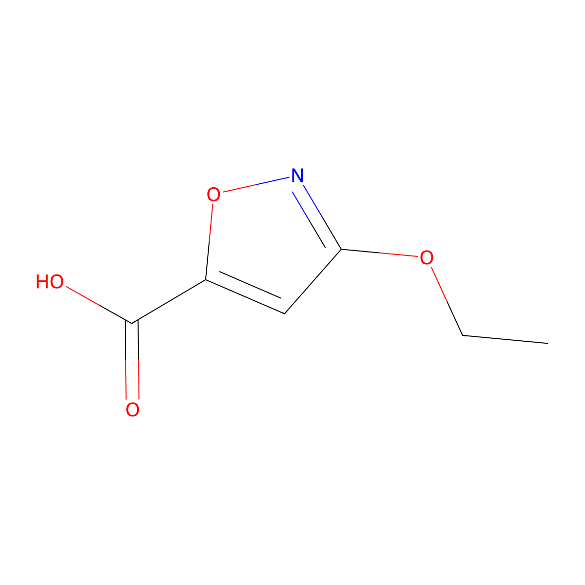 3-Ethoxy-1,2-oxazole-5-carboxylic acid molecular structure, CAS 135080-29-4