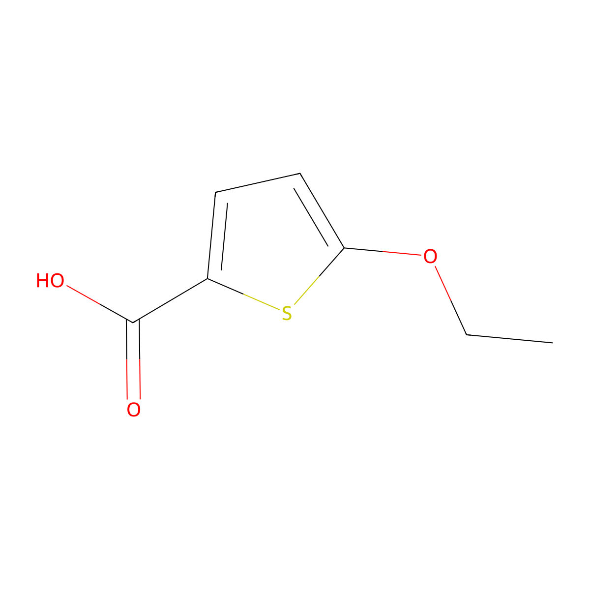 5-Ethoxy-2-thiophenecarboxylic Acid molecular structure, CAS 135080-30-7