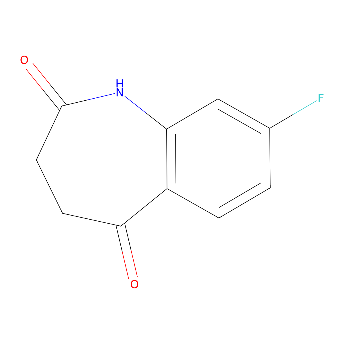 8-fluoro-2,3,4,5-tetrahydro-1H-1-benzazepine-2,5-dione molecular structure, CAS 1350816-24-8