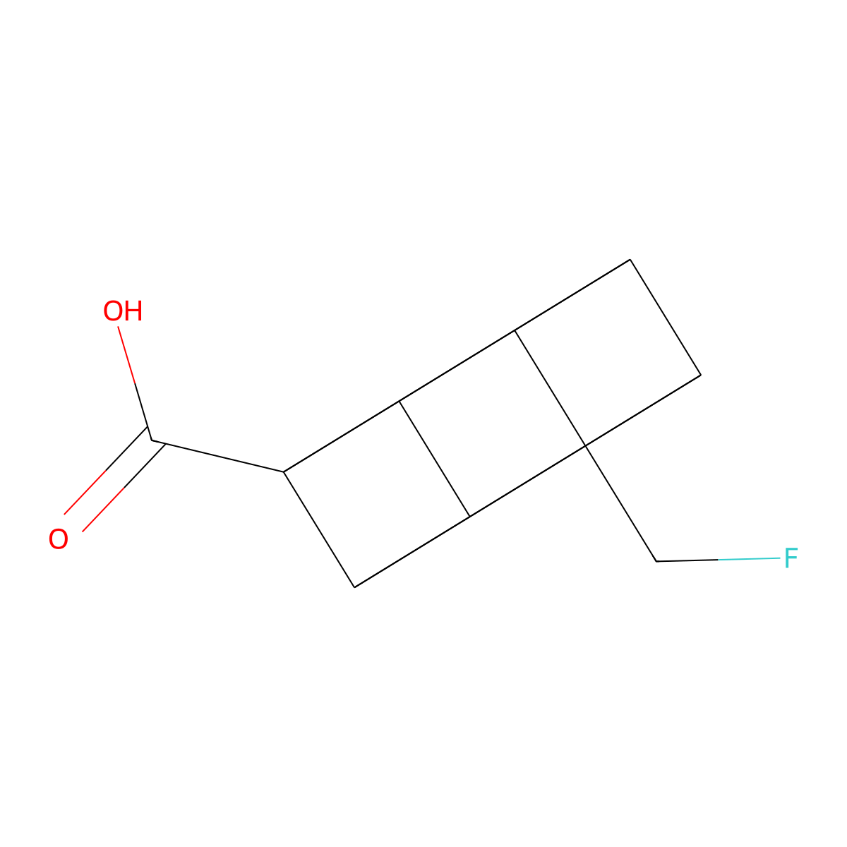 4-(Fluoromethyl)cubane-1-carboxylic acid molecular structure, CAS 1350821-83-8