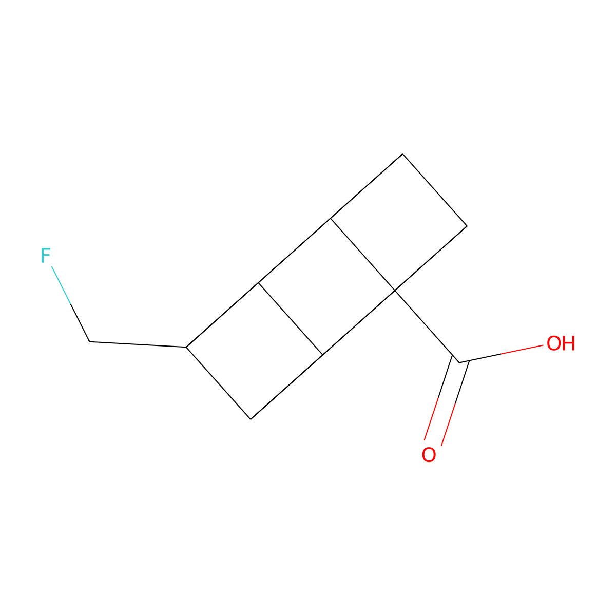 4-(Fluoromethyl)cubane-1-carboxylic acid molecular structure, CAS 1350821-83-8