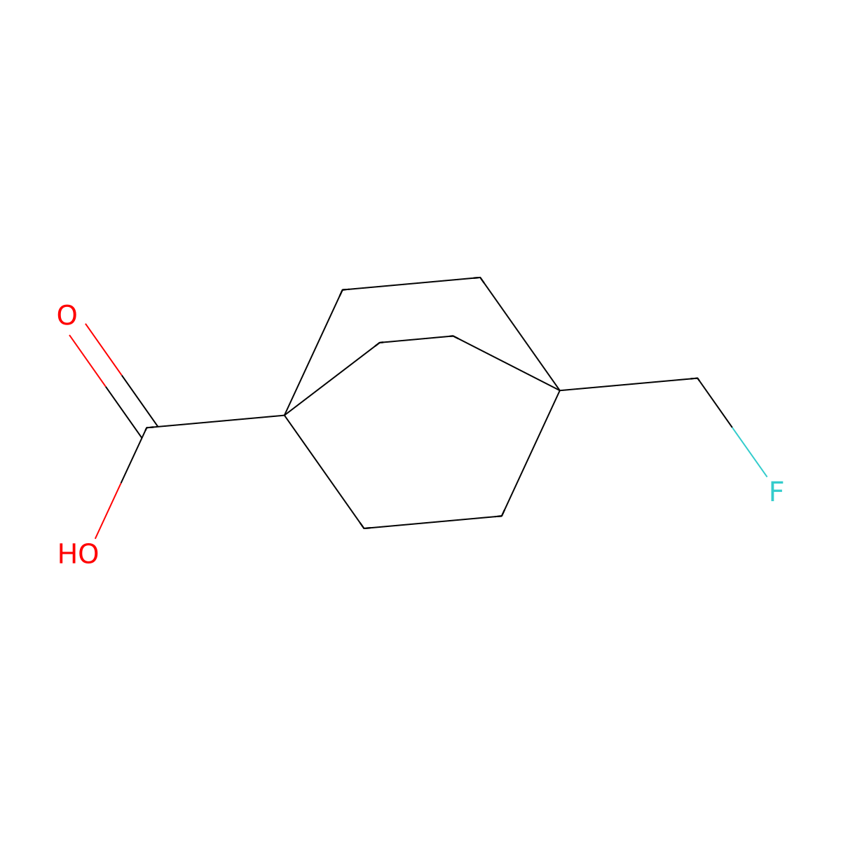 4-(Fluoromethyl)bicyclo[2.2.2]octane-1-carboxylic acid molecular structure, CAS 1350821-84-9