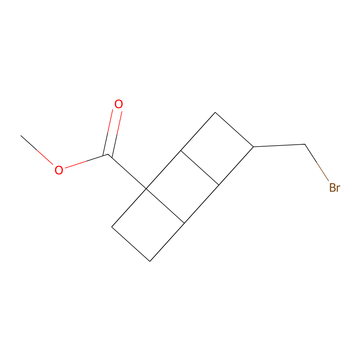 methyl (1s,2R,3r,8S)-4-(bromomethyl)cubane-1-carboxylate molecular structure, CAS 1350821-99-6
