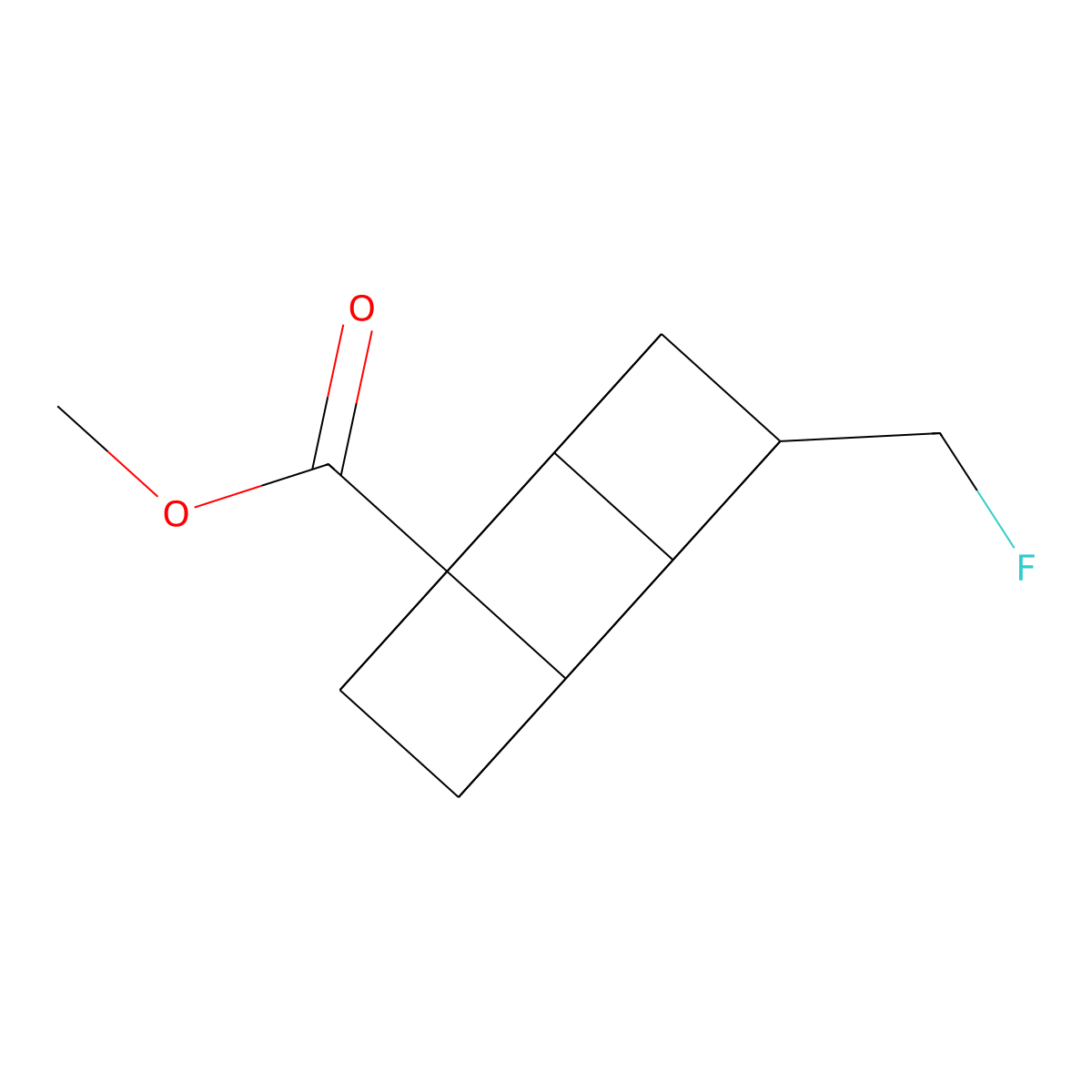 methyl (1s,2R,3r,8S)-4-(fluoromethyl)cubane-1-carboxylate molecular structure, CAS 1350822-06-8