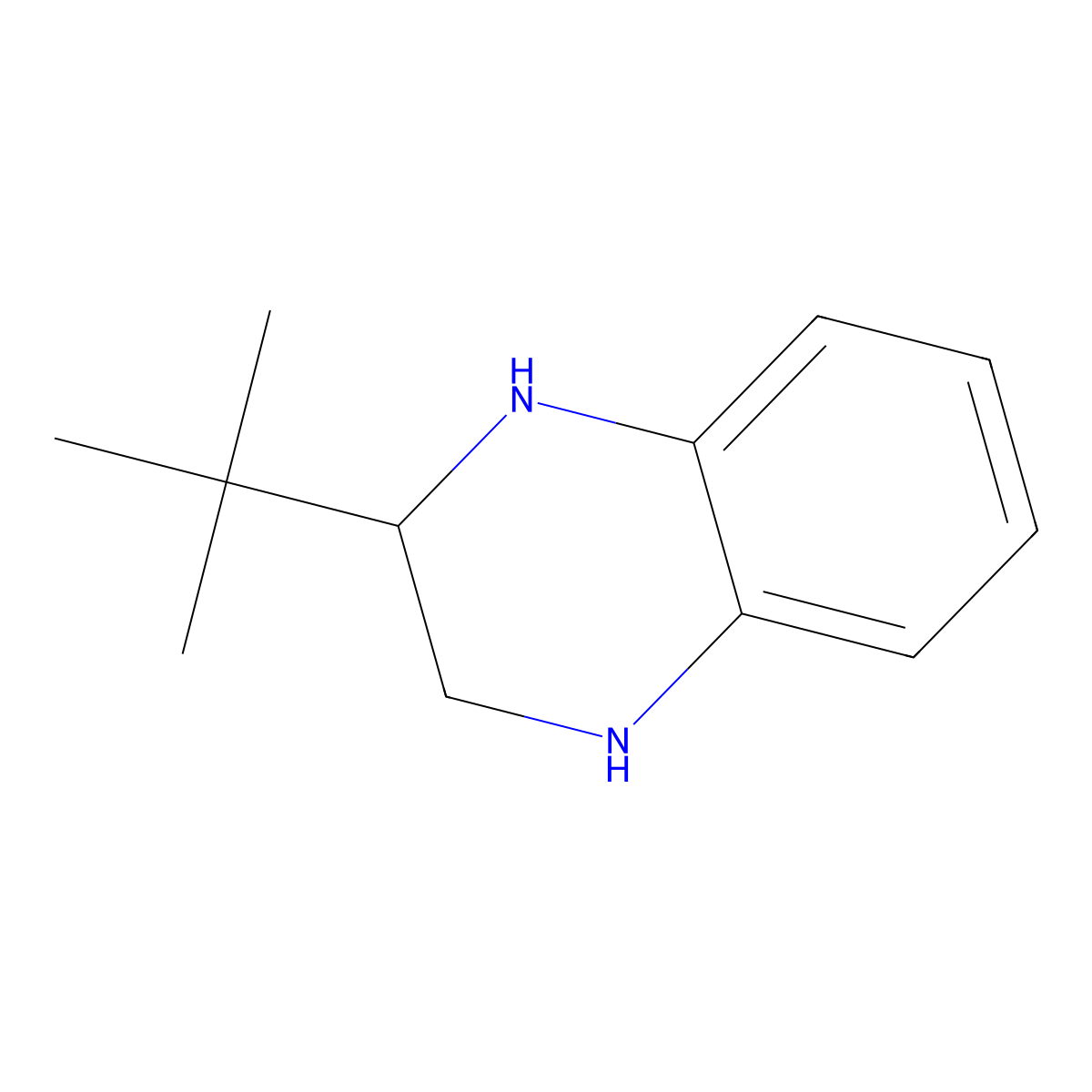 (2R)-2-tert-butyl-1,2,3,4-tetrahydroquinoxaline molecular structure, CAS 1350827-66-5
