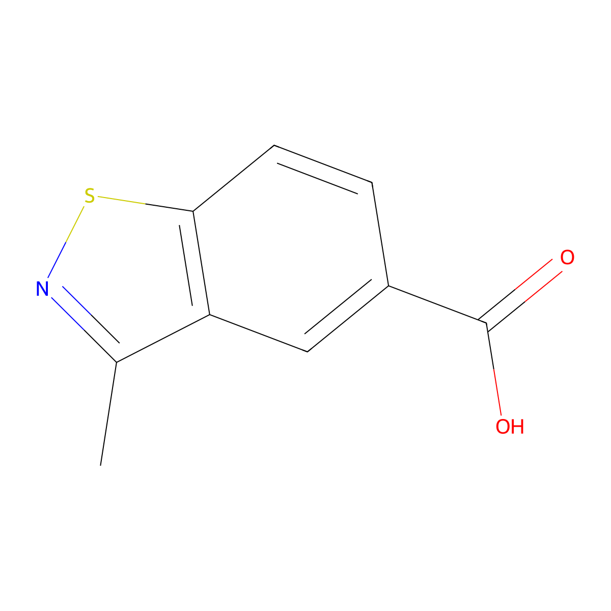 3-Methylbenzo[d]isothiazole-5-carboxylic acid molecular structure, CAS 135085-95-9