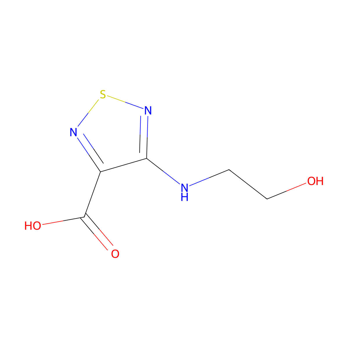 4-(2-Hydroxy-ethylamino)-[1,2,5]thiadiazole-3-carboxylic acid molecular structure, CAS 135086-65-6