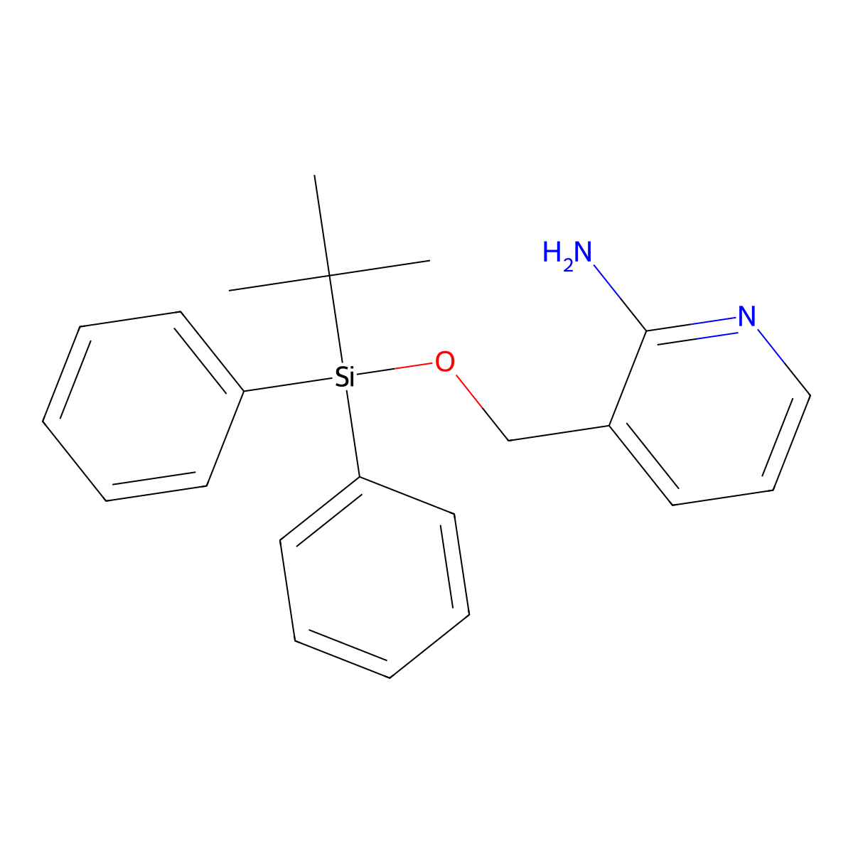 3-[[[(1,1-Dimethylethyl)diphenylsilyl]oxy]methyl]-2-pyridinamine molecular structure, CAS 1350885-38-9