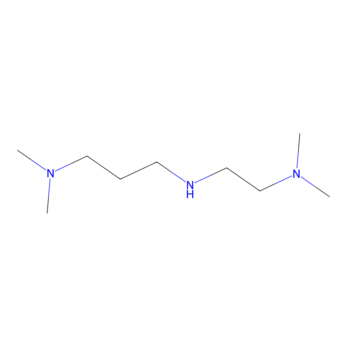 1,3-Propanediamine, N'-[2-(dimethylamino)ethyl]-N,N-dimethyl- molecular structure, CAS 135089-11-1