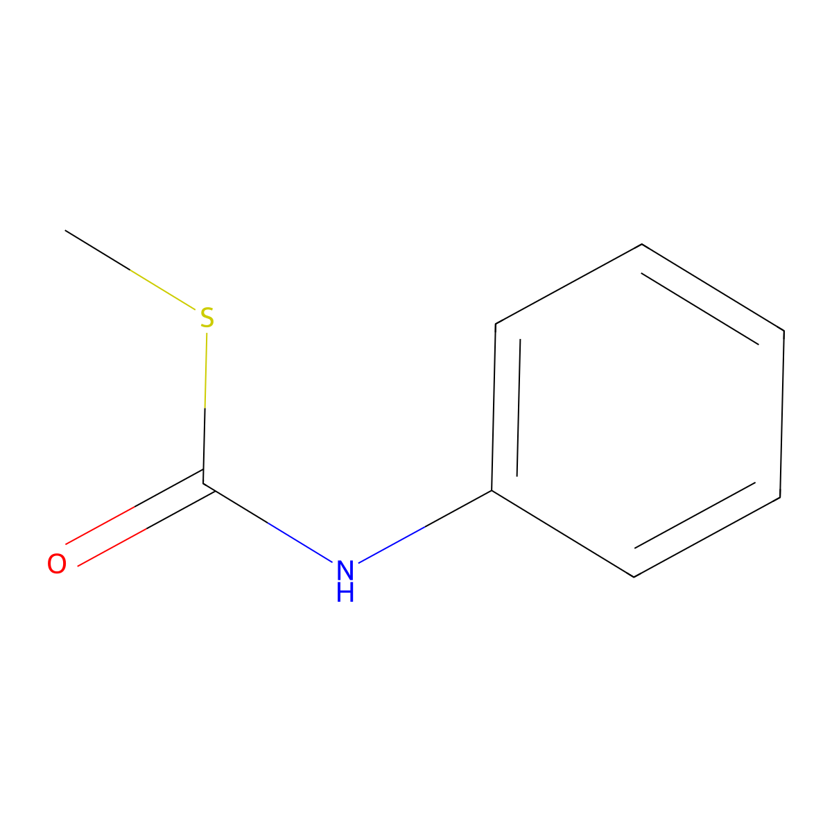 S-Methyl N-phenylcarbamothioate molecular structure, CAS 13509-38-1