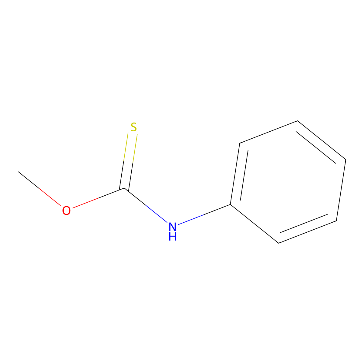 Methyl phenylaminothioformate molecular structure, CAS 13509-41-6
