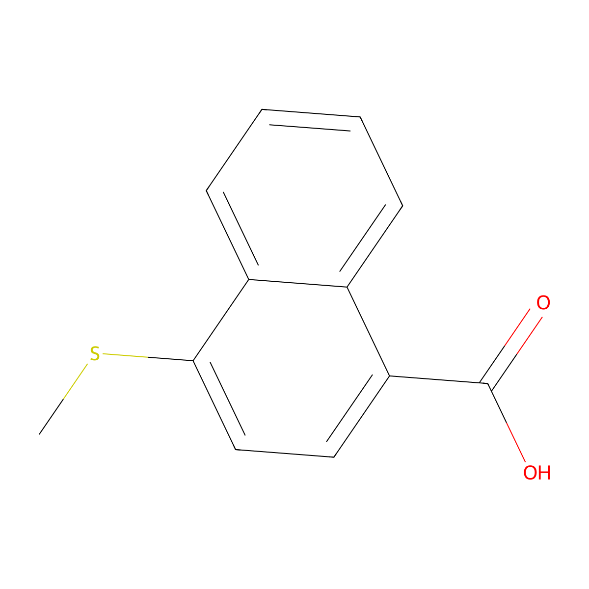 4-(Methylthio)-1-naphthoic acid molecular structure, CAS 1350915-44-4