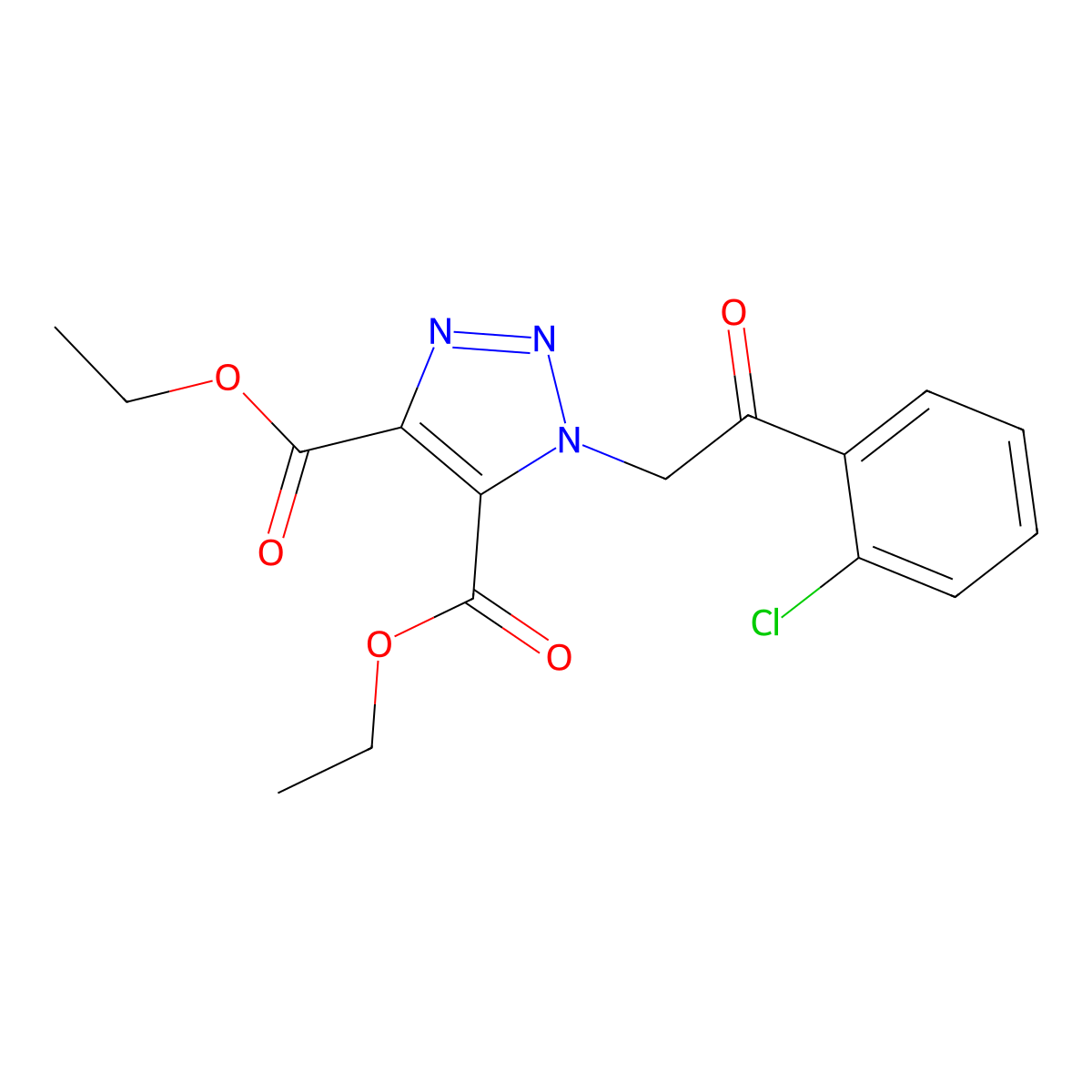 Diethyl 1-[2-(2-chlorophenyl)-2-oxoethyl]triazole-4,5-dicarboxylate molecular structure, CAS 1350929-49-5