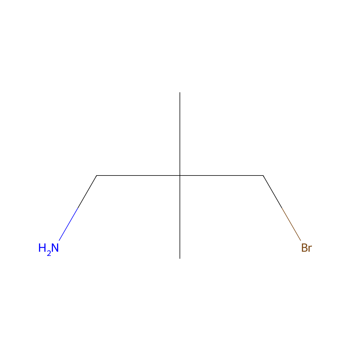 3-Bromo-2,2-dimethylpropan-1-amine molecular structure, CAS 1350961-44-2
