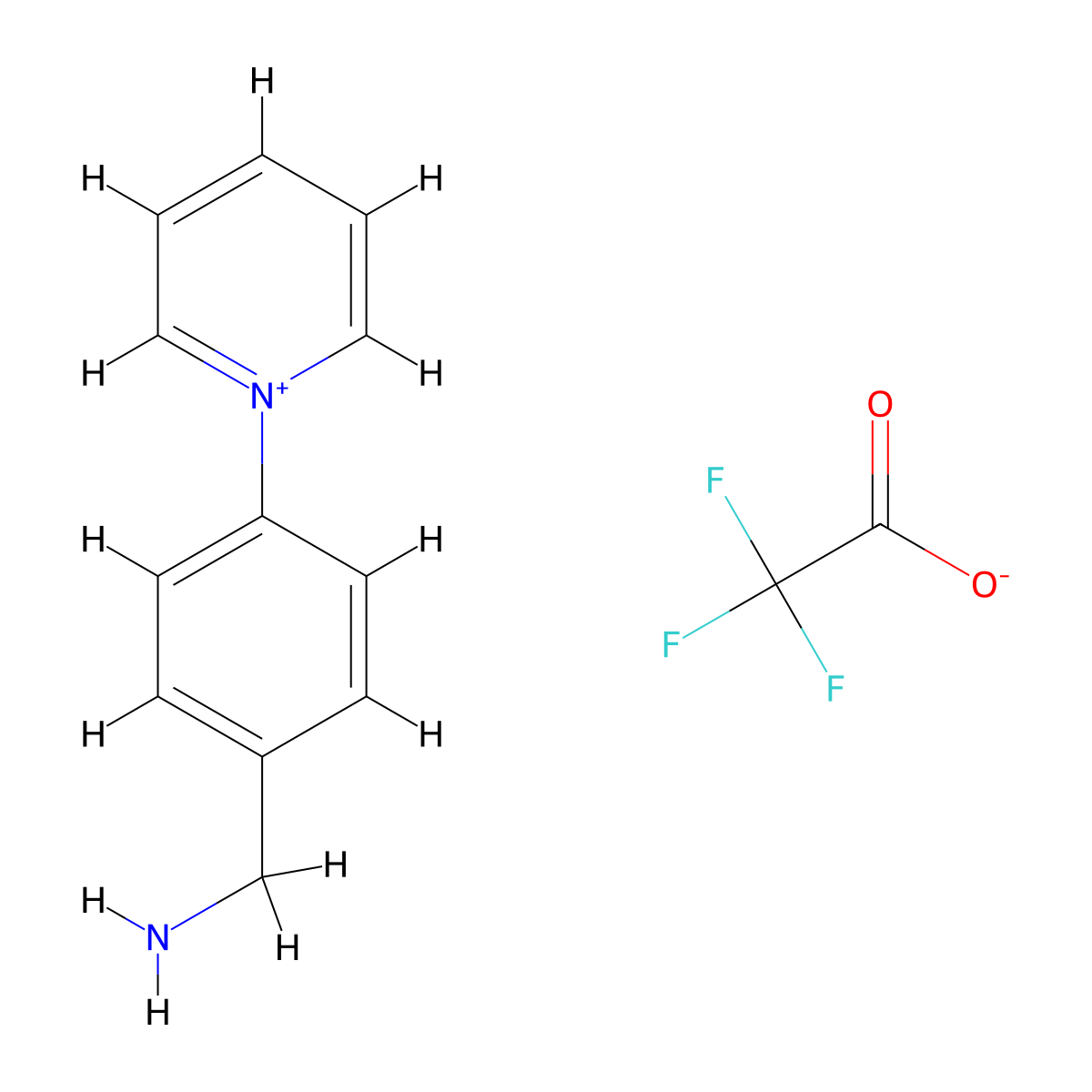 1-(4-(Aminomethyl)phenyl)pyridin-1-ium 2,2,2-trifluoroacetate molecular structure, CAS 1350968-37-4