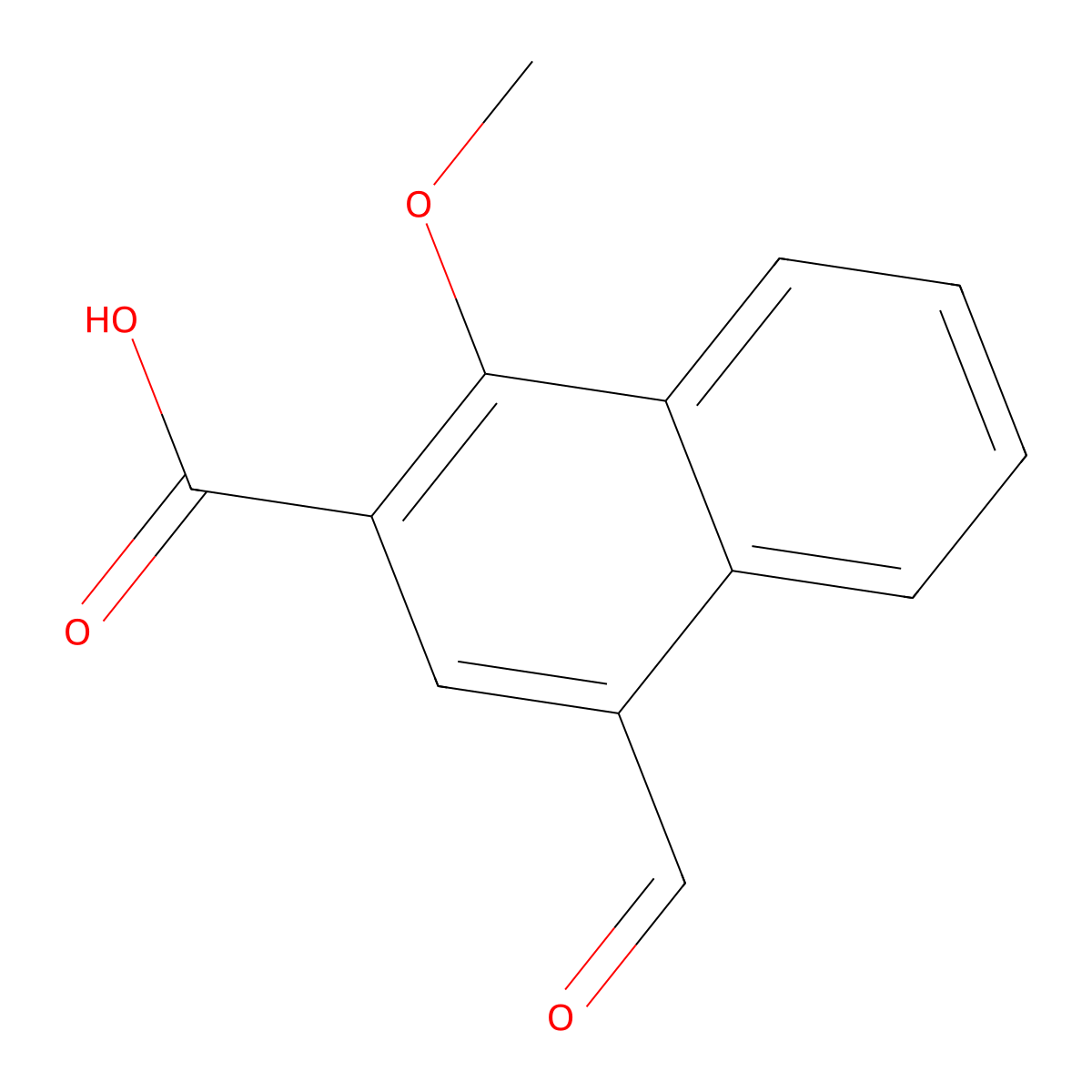 4-Formyl-1-methoxy-2-naphthoic acid molecular structure, CAS 1350968-95-4