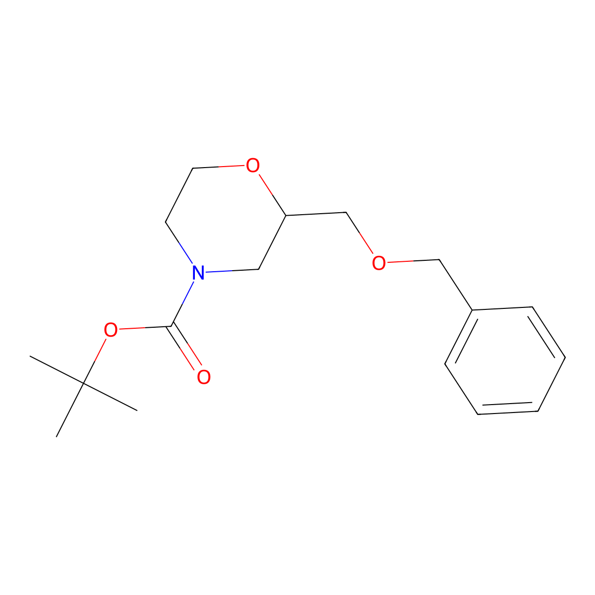 (R)-tert-Butyl 2-((benzyloxy)methyl)morpholine-4-carboxylate molecular structure, CAS 135097-68-6