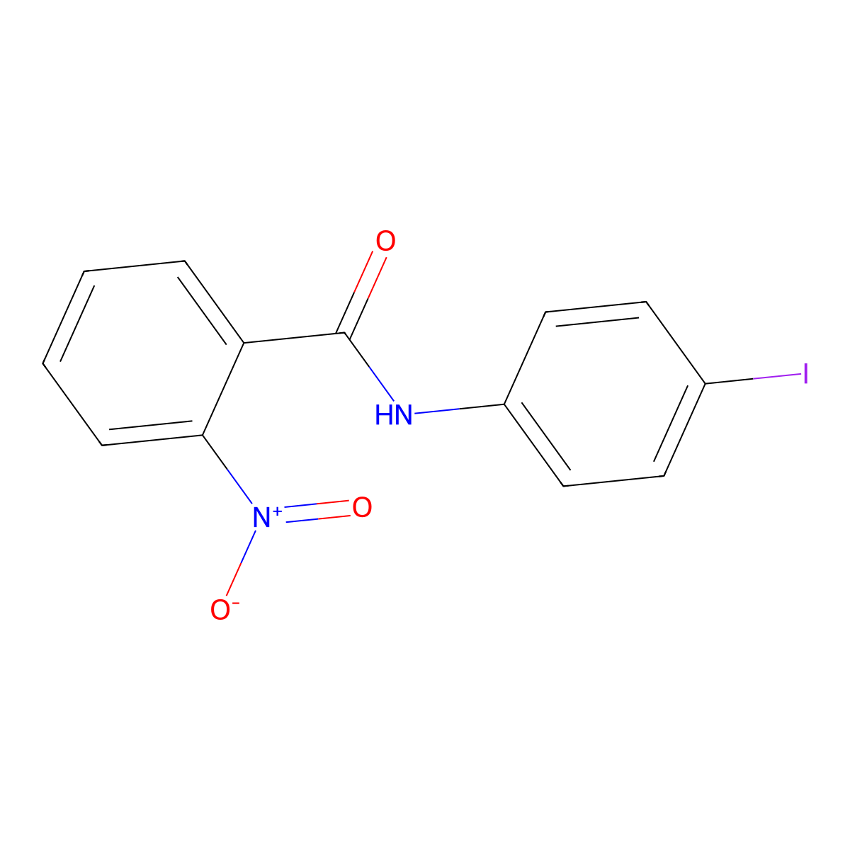 N-(4-iodophenyl)-2-nitrobenzamide molecular structure, CAS 135097-69-7