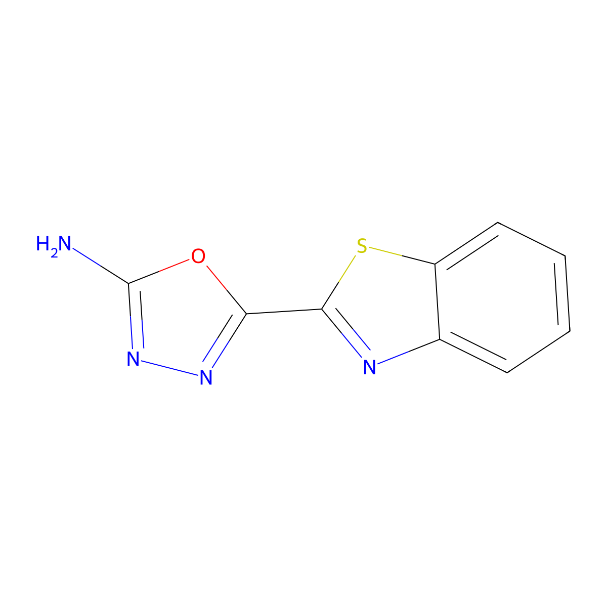 5-(1,3-Benzothiazol-2-yl)-1,3,4-oxadiazol-2-amine molecular structure, CAS 1350988-83-8
