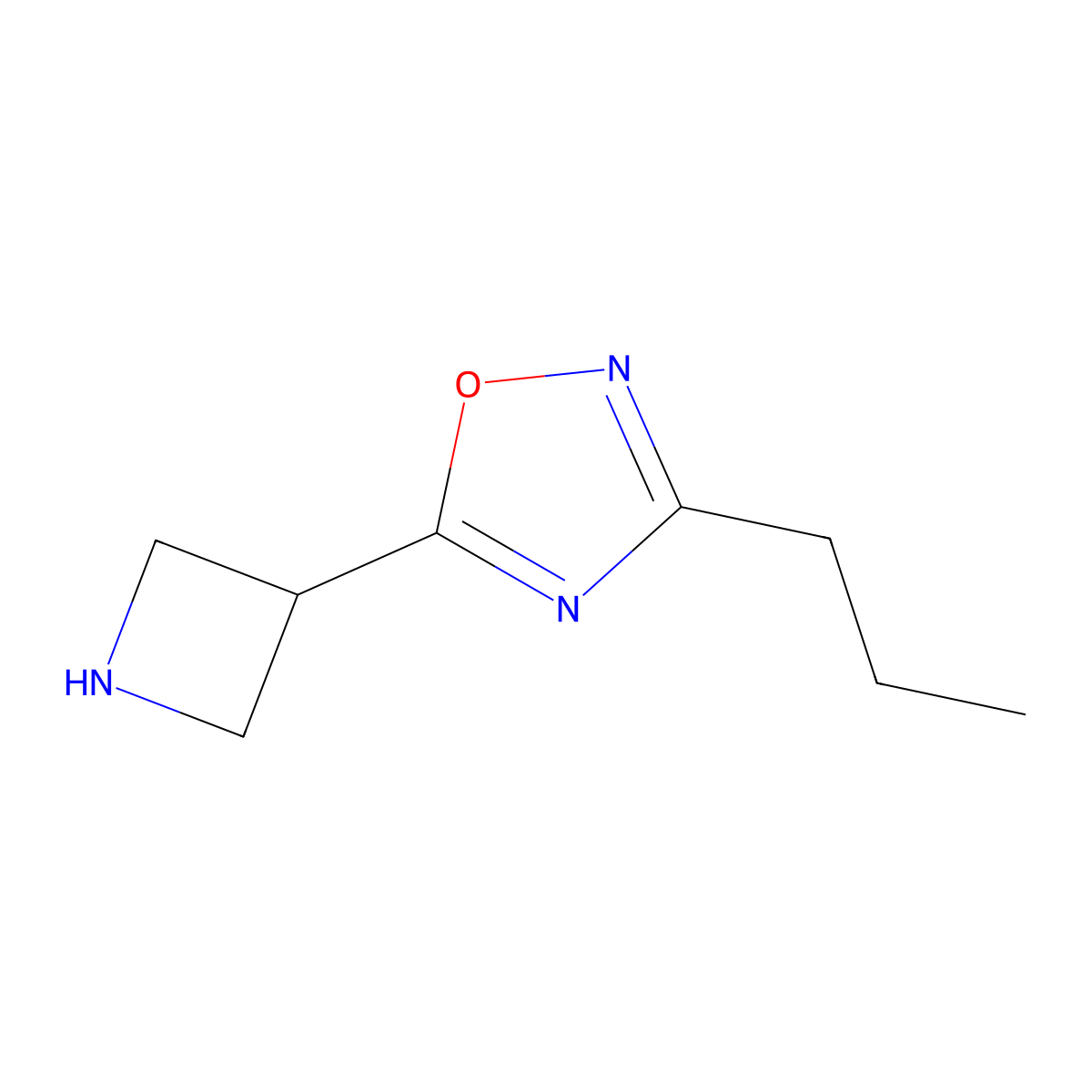 5-(Azetidin-3-yl)-3-propyl-1,2,4-oxadiazole molecular structure, CAS 1350988-84-9