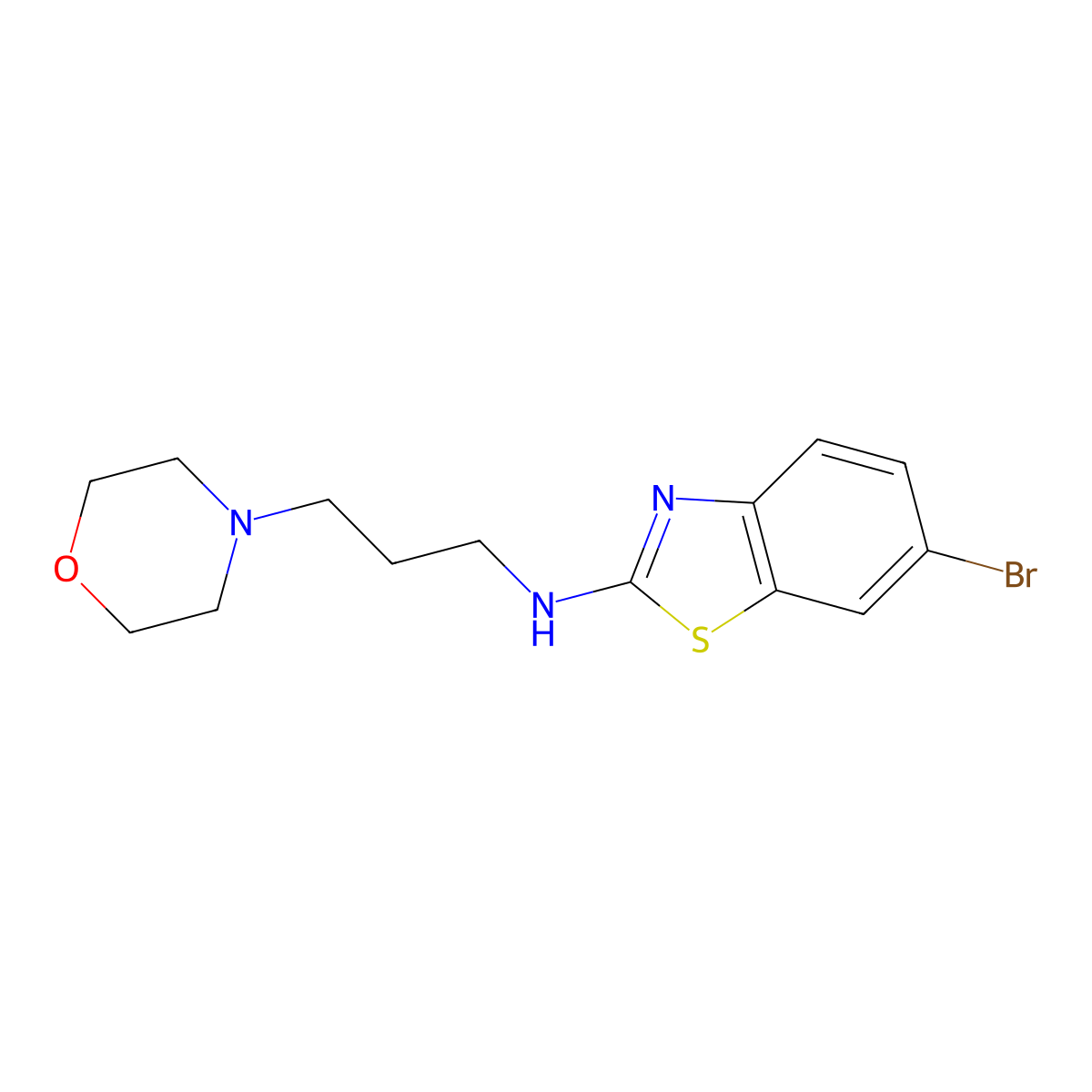 6-bromo-N-(3-morpholinopropyl)benzo[d]thiazol-2-amine molecular structure, CAS 1350988-86-1