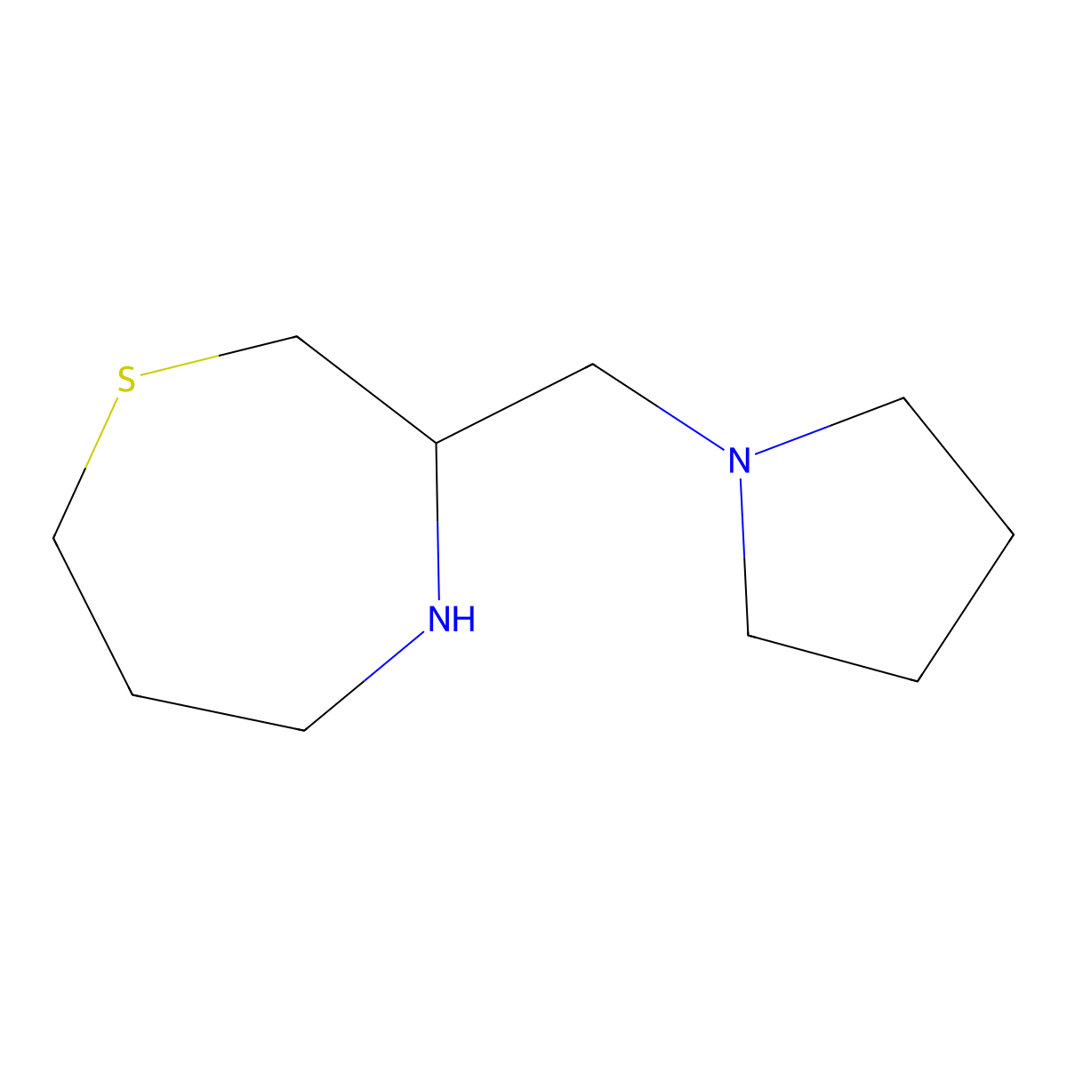 3-(Pyrrolidin-1-ylmethyl)-1,4-thiazepane molecular structure, CAS 1350988-98-5