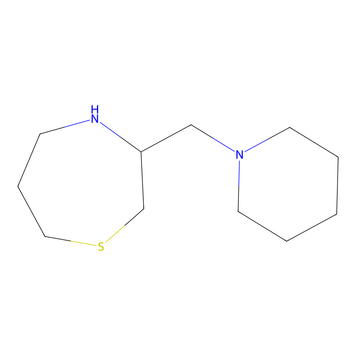 3-(Piperidin-1-ylmethyl)-1,4-thiazepane molecular structure, CAS 1350989-08-0