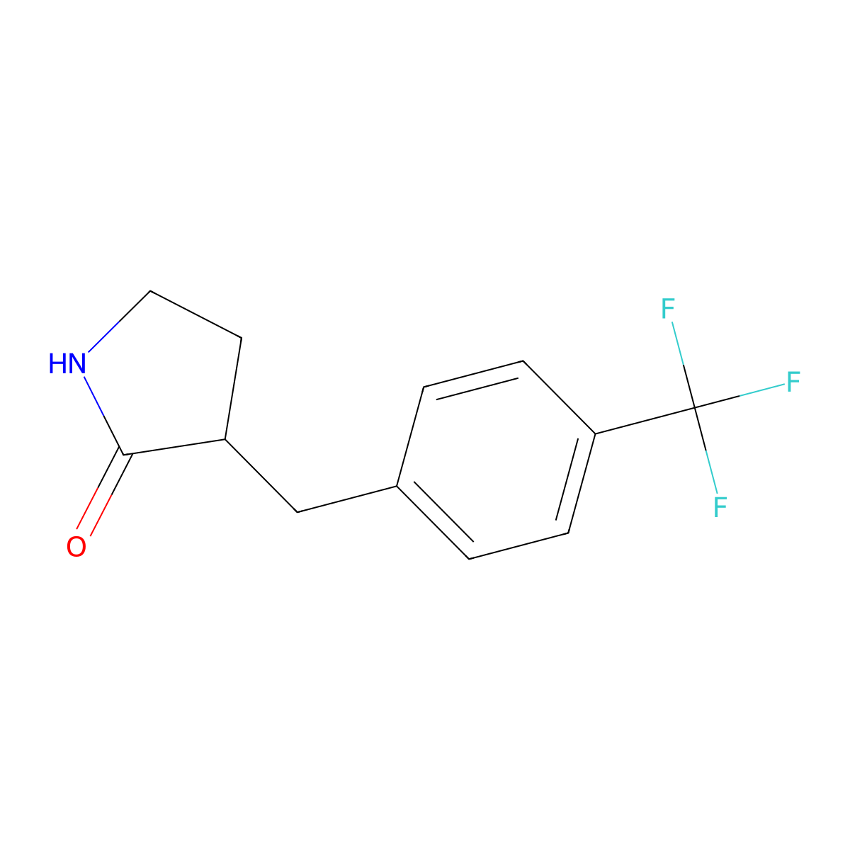 3-[4-(Trifluoromethyl)benzyl]pyrrolidin-2-one molecular structure, CAS 1350989-17-1