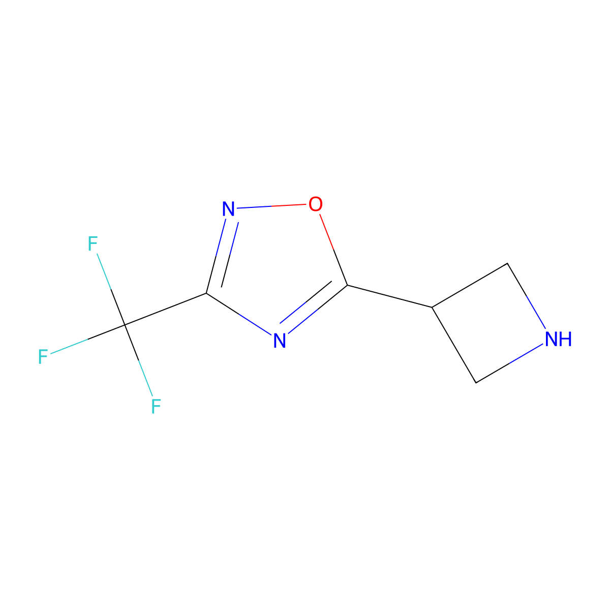 5-(Azetidin-3-yl)-3-(trifluoromethyl)-1,2,4-oxadiazole molecular structure, CAS 1350989-24-0
