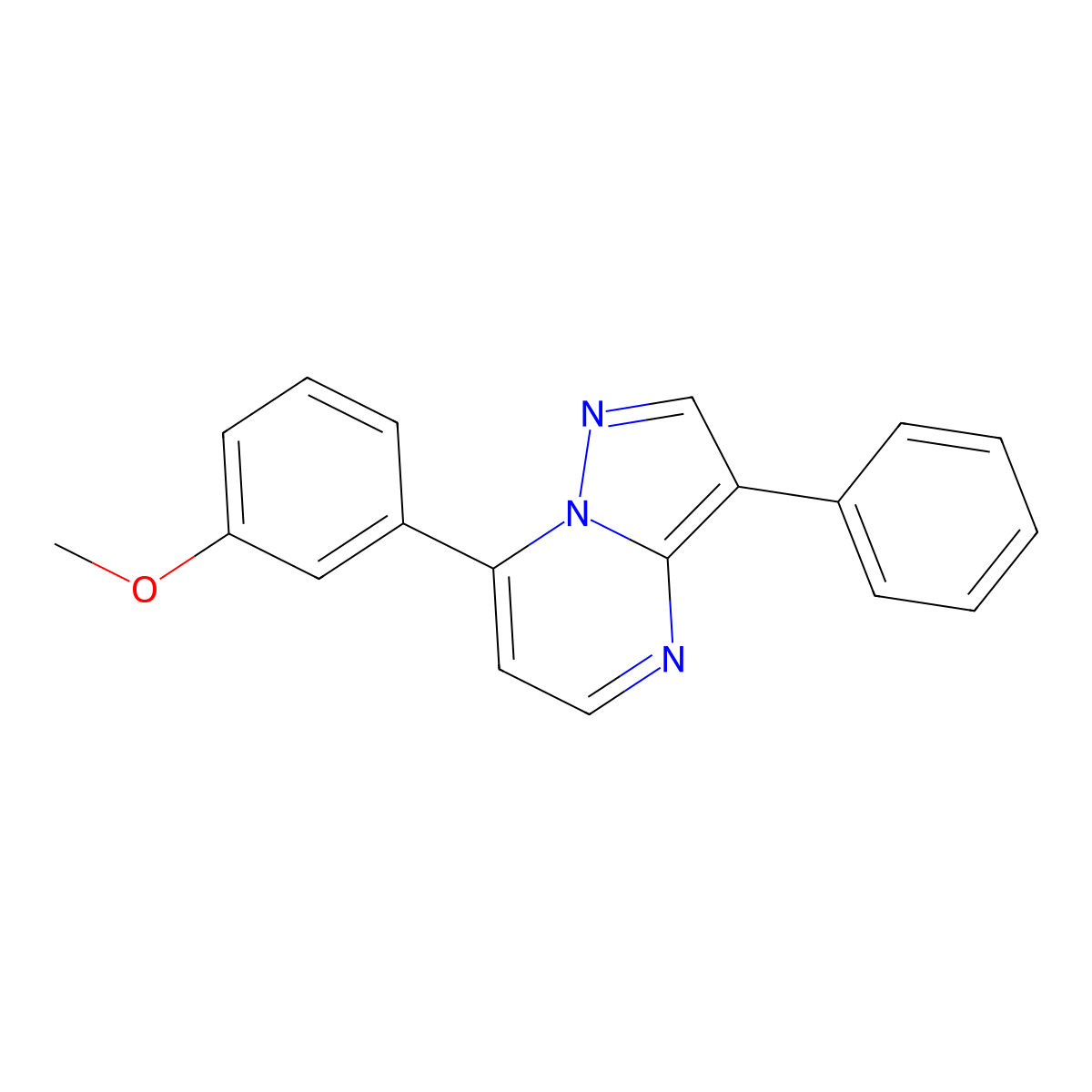 7-(3-Methoxyphenyl)-3-phenylpyrazolo[1,5-a]pyrimidine molecular structure, CAS 1350991-30-8