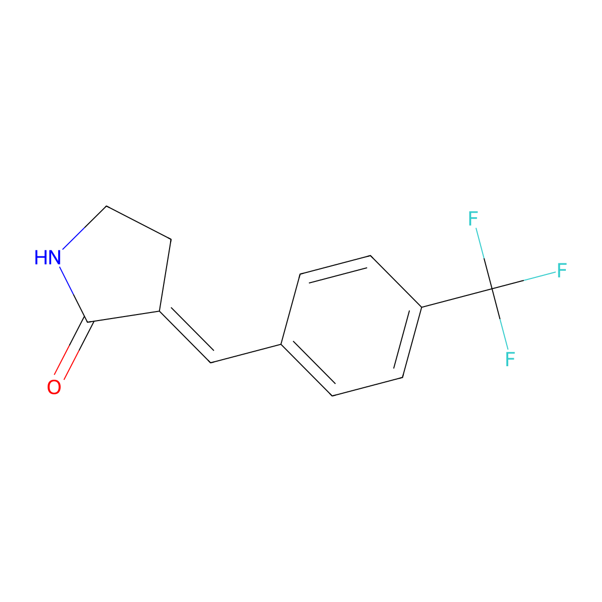3-(4-(Trifluoromethyl)benzylidene)pyrrolidin-2-one molecular structure, CAS 1350994-81-8
