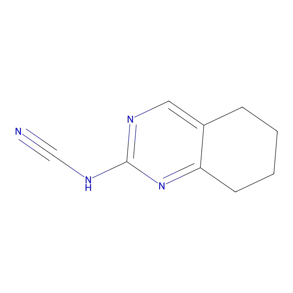 5,6,7,8-Tetrahydroquinazolin-2-ylcyanamide molecular structure, CAS 1350996-51-8