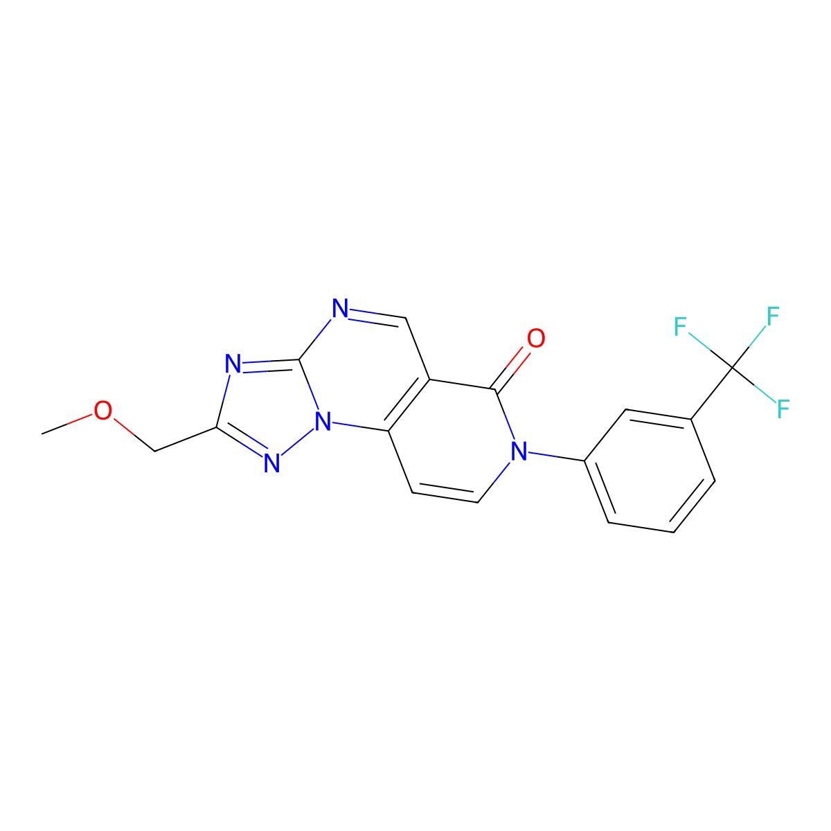2-(methoxymethyl)-7-[3-(trifluoromethyl)phenyl]pyrido[3,4-e][1,2,4]triazolo[1,5-a]pyrimidin-6(7H)-one molecular structure, CAS 1350996-63-2