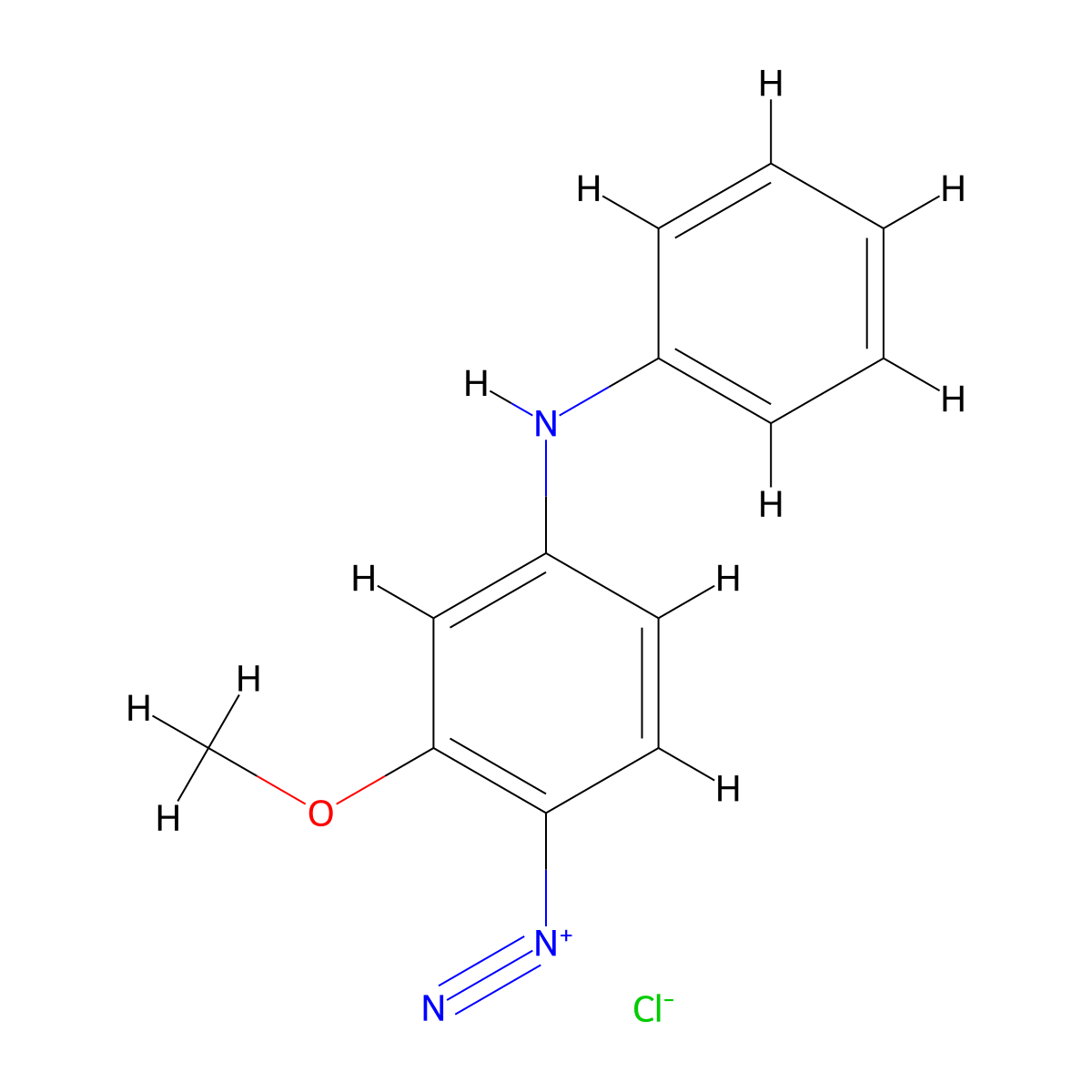 Benzenediazonium, 2-methoxy-4-(phenylamino)-, chloride (1:1) molecular structure, CAS 13510-60-6