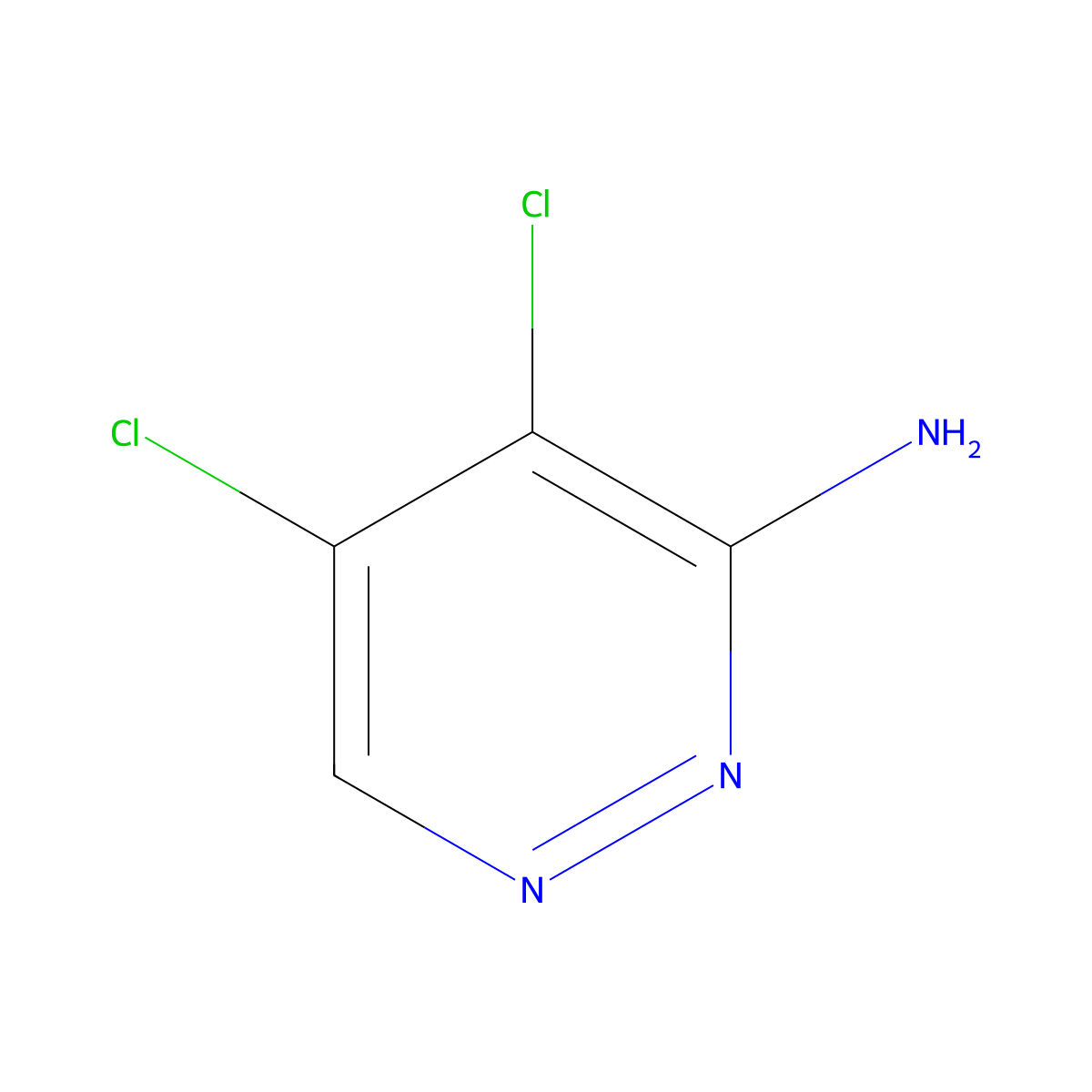 4,5-Dichloropyridazin-3-amine molecular structure, CAS 1351000-23-1