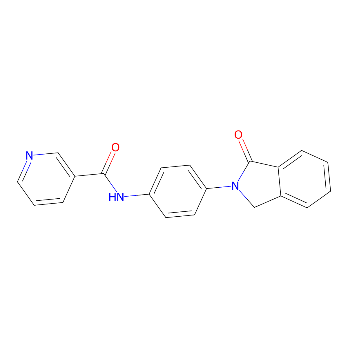 N-[4-(1-oxo-1,3-dihydro-2H-isoindol-2-yl)phenyl]nicotinamide molecular structure, CAS 1351008-49-5