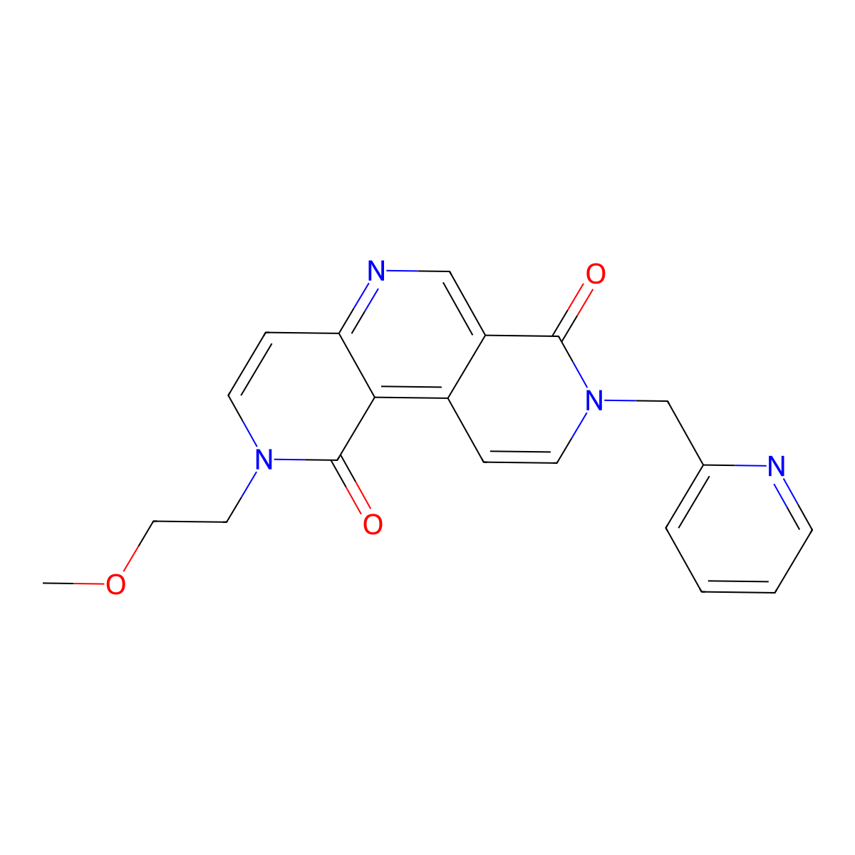2-(2-methoxyethyl)-8-(2-pyridylmethyl)pyrido[3,4-c][1,6]naphthyridine-1,7(2H,8H)-dione molecular structure, CAS 1351012-71-9