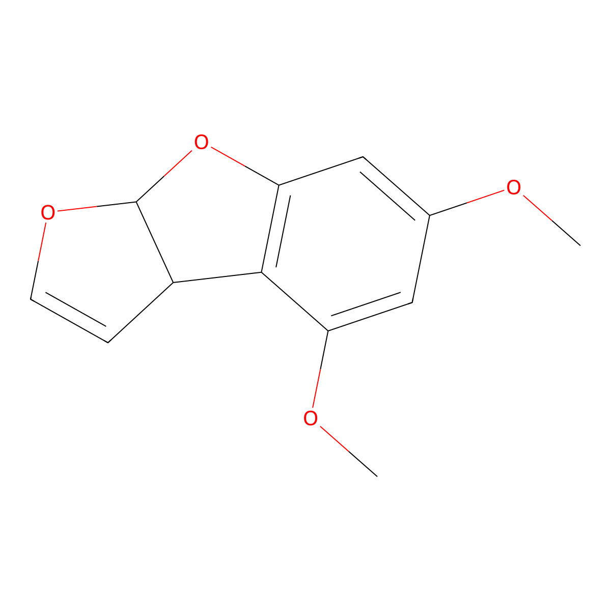 cis-3a,8a-Dihydro-4,6-dimethoxyfuro(2,3-b)benzofuran molecular structure, CAS 135105-89-4