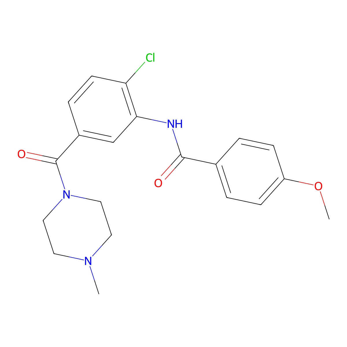 N-{2-chloro-5-[(4-methylpiperazin-1-yl)carbonyl]phenyl}-4-methoxybenzamide molecular structure, CAS 1351077-60-5
