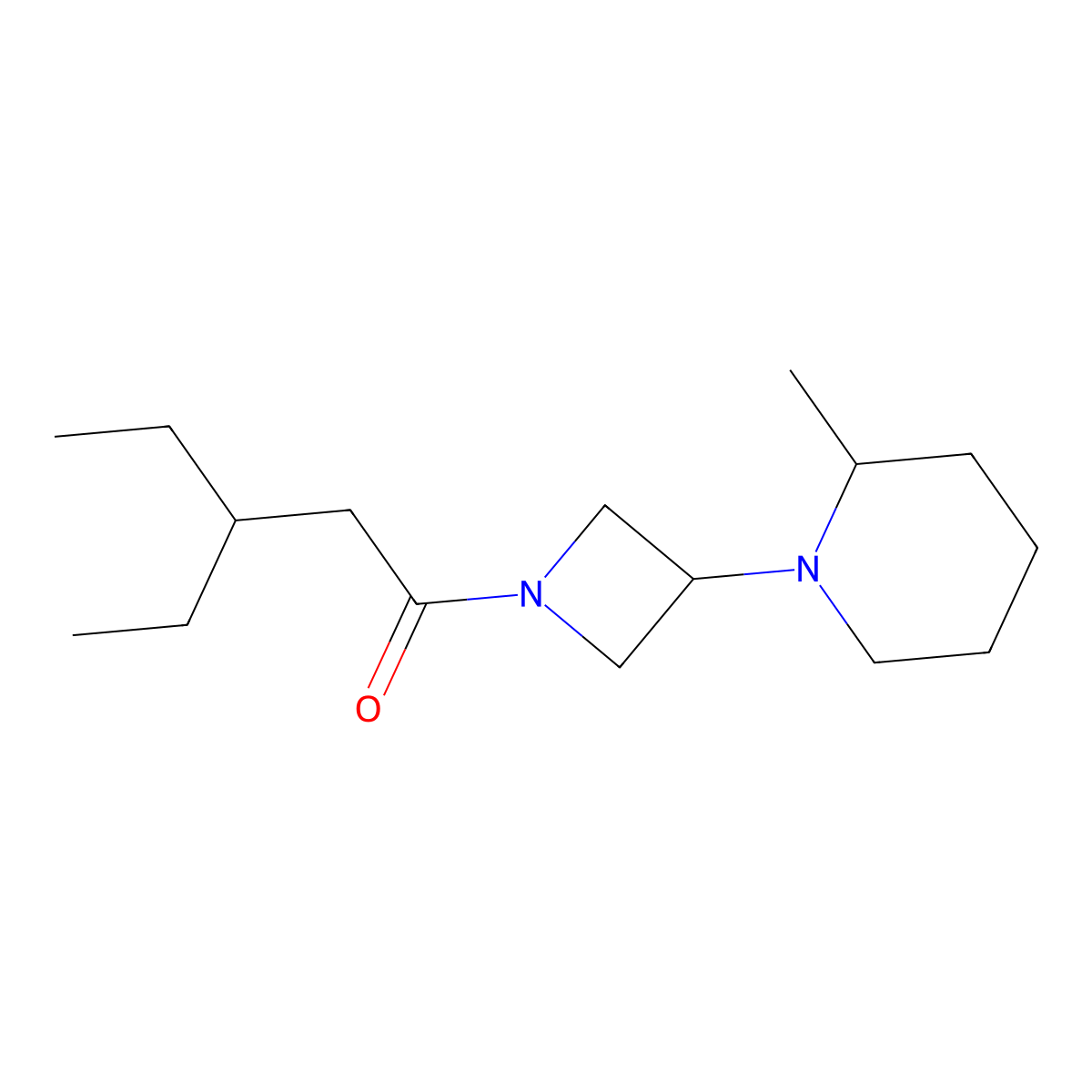 1-[1-(3-Ethylpentanoyl)azetidin-3-yl]-2-methylpiperidine molecular structure, CAS 1351094-01-3