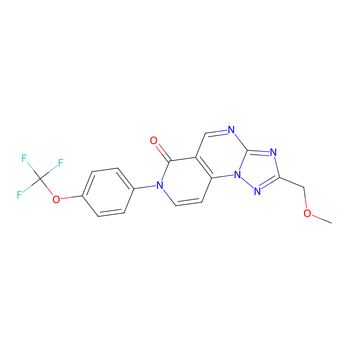2-(methoxymethyl)-7-[4-(trifluoromethoxy)phenyl]pyrido[3,4-e][1,2,4]triazolo[1,5-a]pyrimidin-6(7H)-one molecular structure, CAS 1351095-96-9